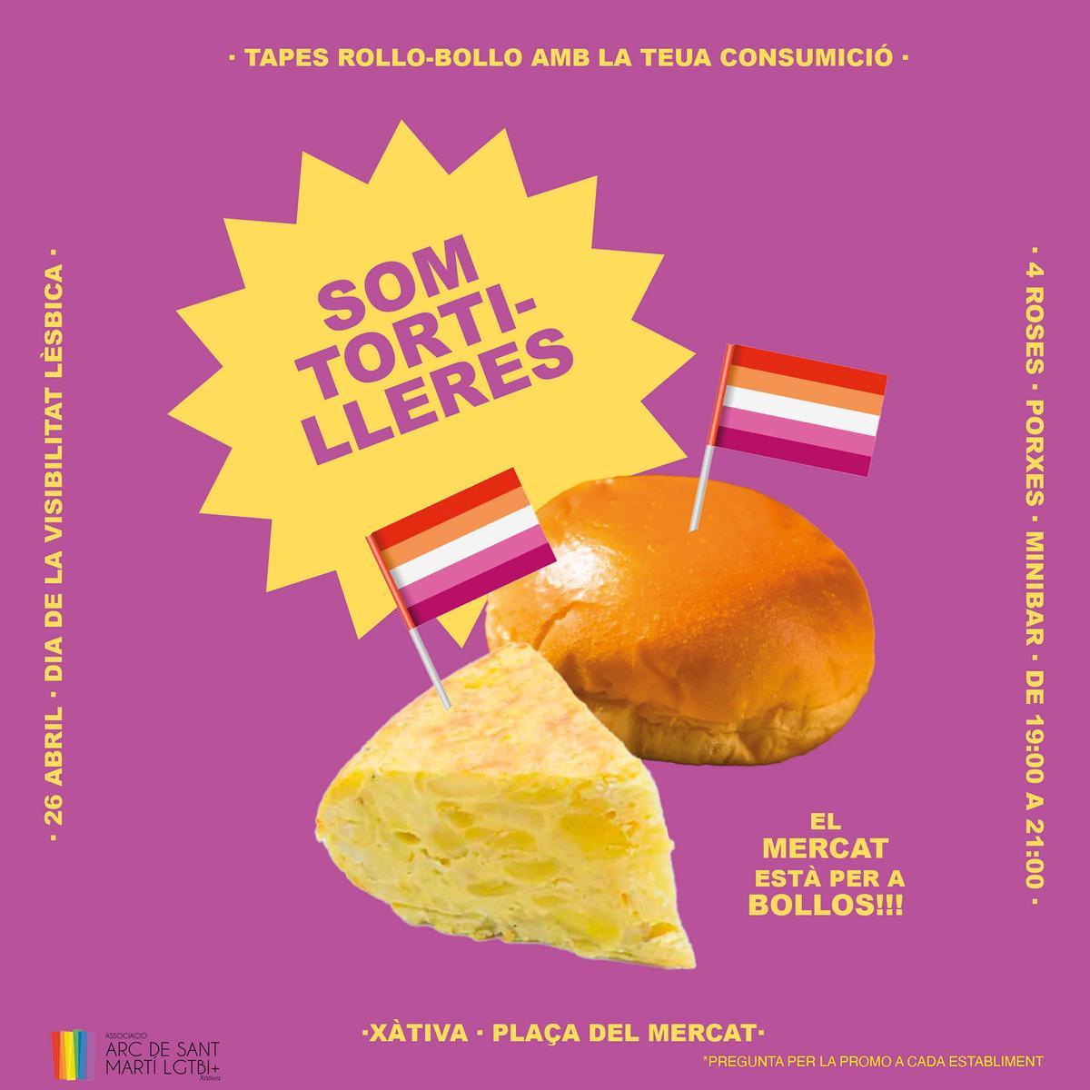 Tortilla y bollos en Xàtiva para fomentar la visibilidad lésbica en Xàtiva