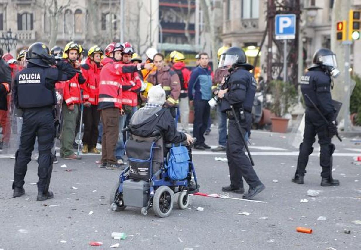 Los incidentes del 29-M, vistos por Josep Garcia.