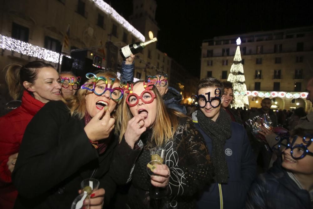 La Nochevieja 2018 en la Plaza del Ayuntamiento de Alicante