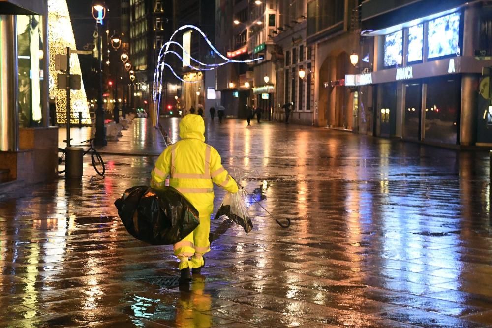 La borrasca Ana se deja sentir en A Coruña