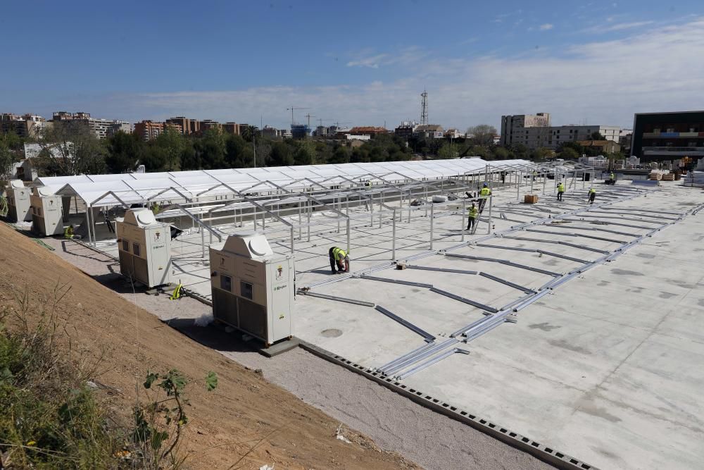 Así avanzan las obras del hospital de campaña