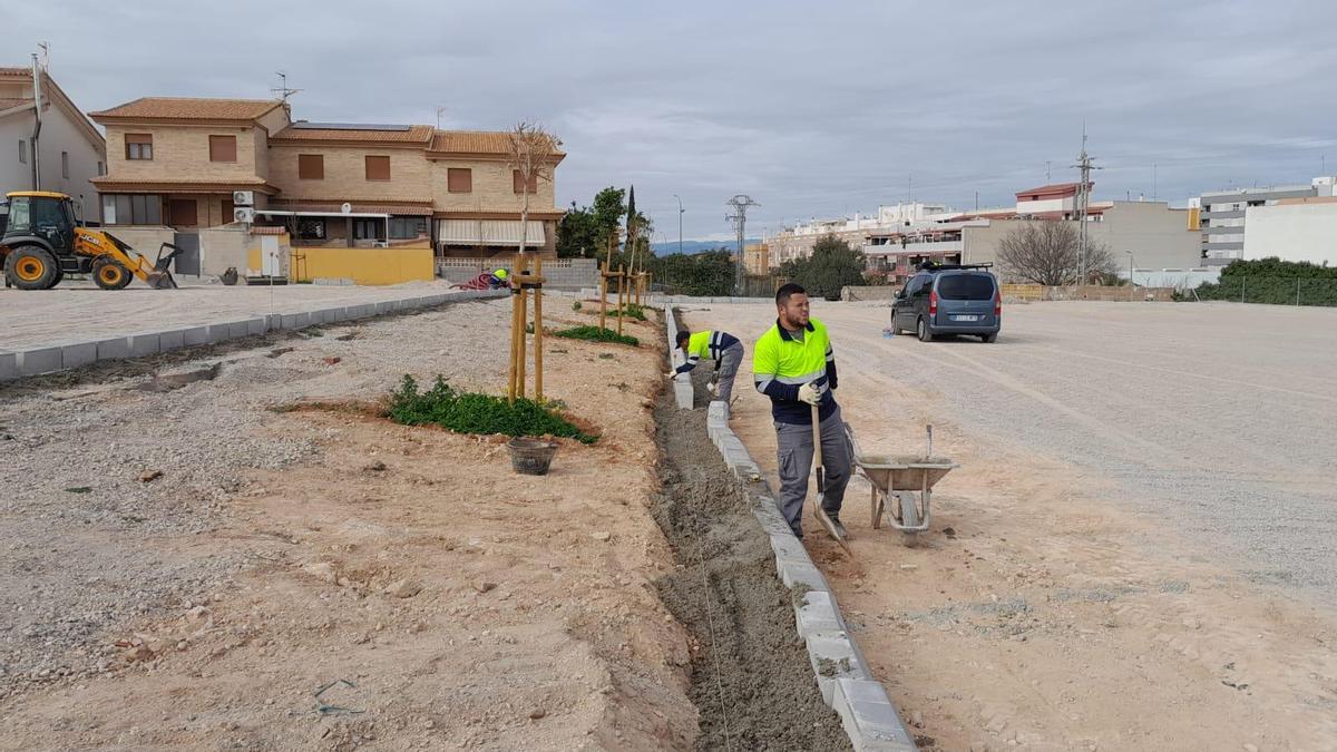 Obras en las vías públicas.