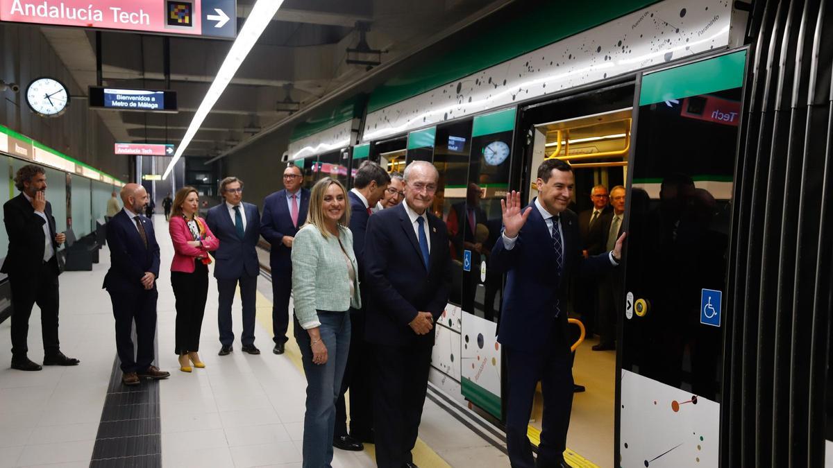 Inauguración de la ampliación del metro de Málaga hasta el Centro