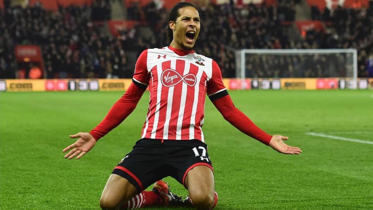 Van Dijk, en un partido con el Southampton