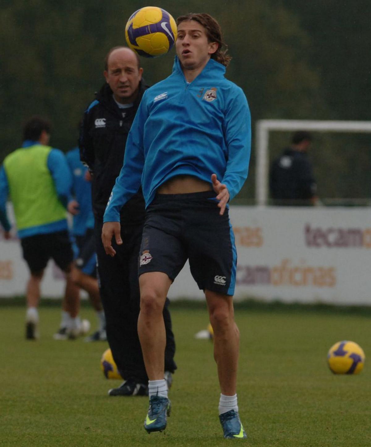 Filipe, con Lotina de fondo. |  Carlos Pardellas