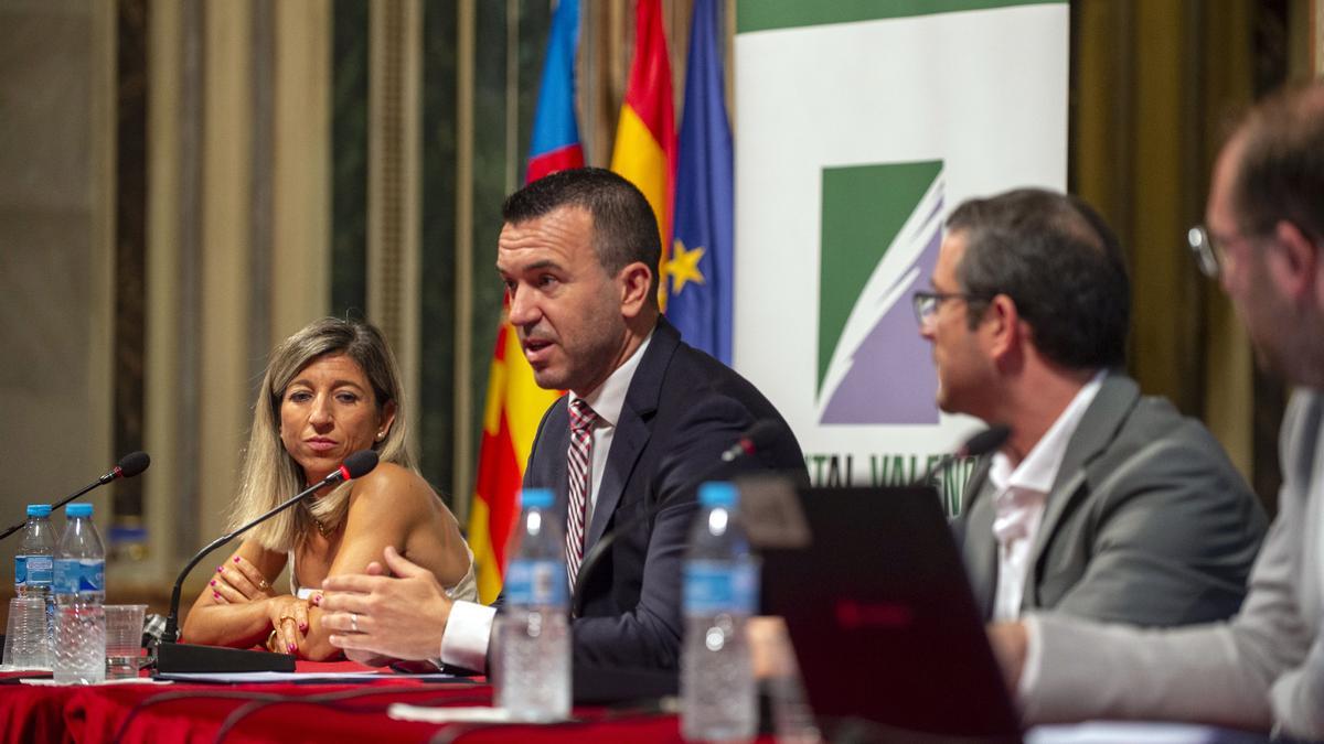 María Escamilla y Vicent Mompó, en una jornada de Cosital.