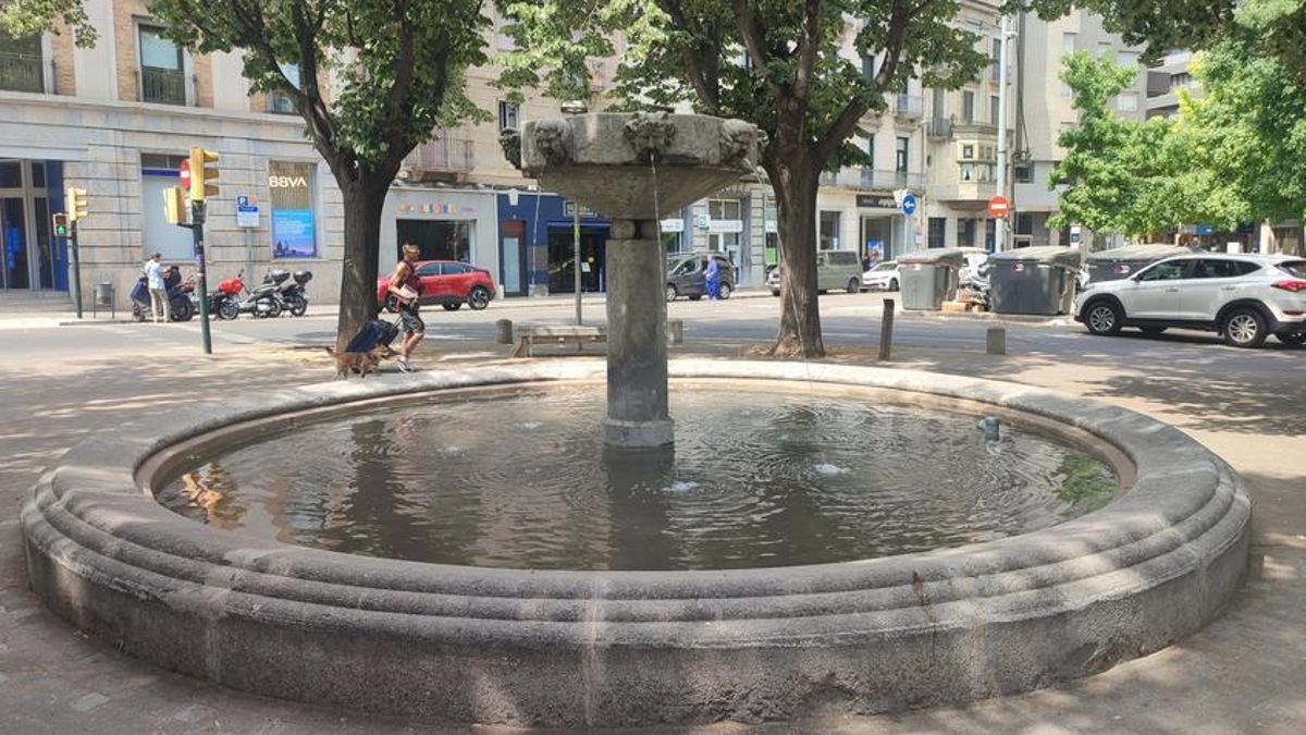 El brollador que s'ha reobert recentment a Girona.