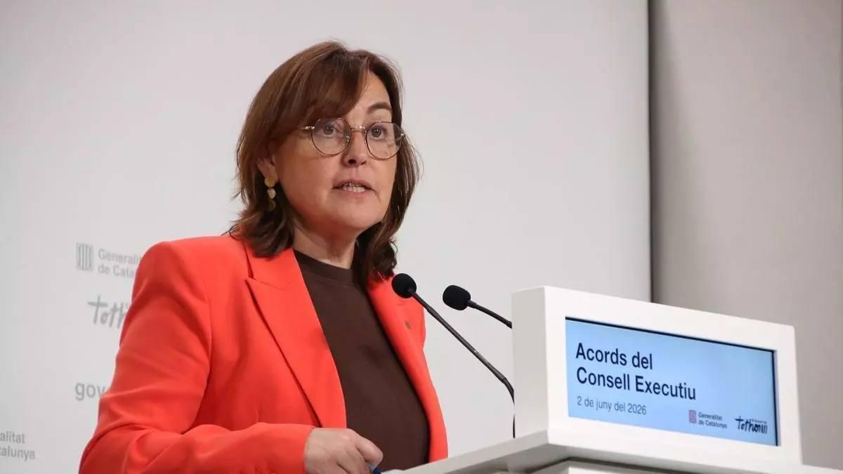 La portaveu del Govern, Sílvia Paneque, durant la roda de premsa d’aquest dimarts