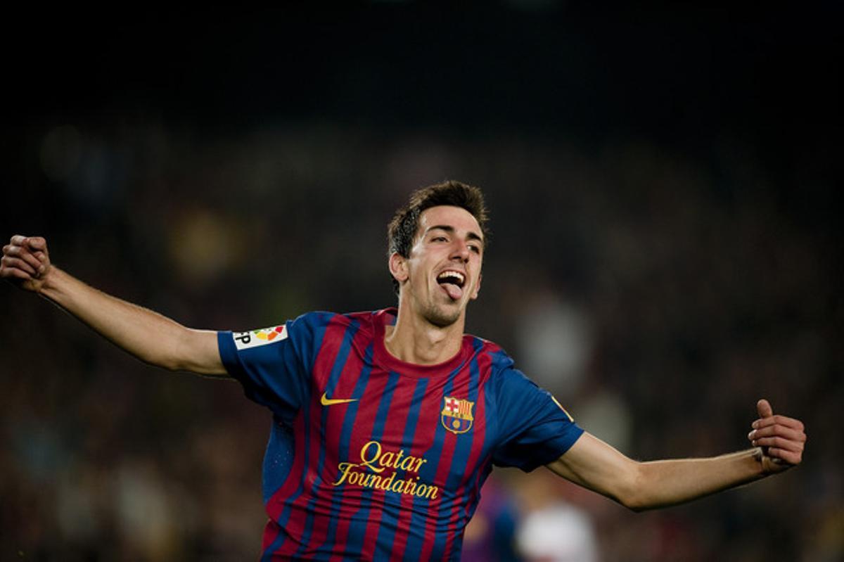 Isaac Cuenca, en la celebració del seu primer gol al Camp Nou, el 29 d’octubre passat. Isaac Cuenca, en la celebració del seu primer gol al Camp Nou, el 29 d’octubre passat.
