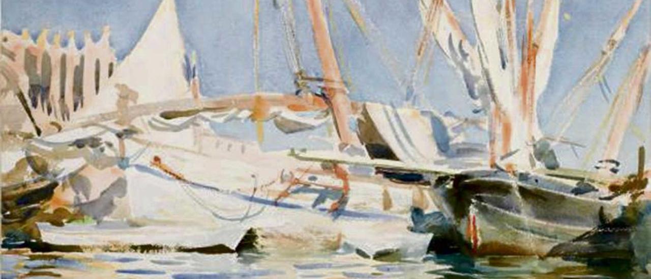 La Dulwich Picture Gallery de Londres expone hasta octubre la acuarela ´Palma, Majorca´, pintada por John Singer Sargent en una de sus dos visitas a la isla durante 1908. La obra mallorquina del artista norteamericano está desperdigada por museos de todo el mundo.