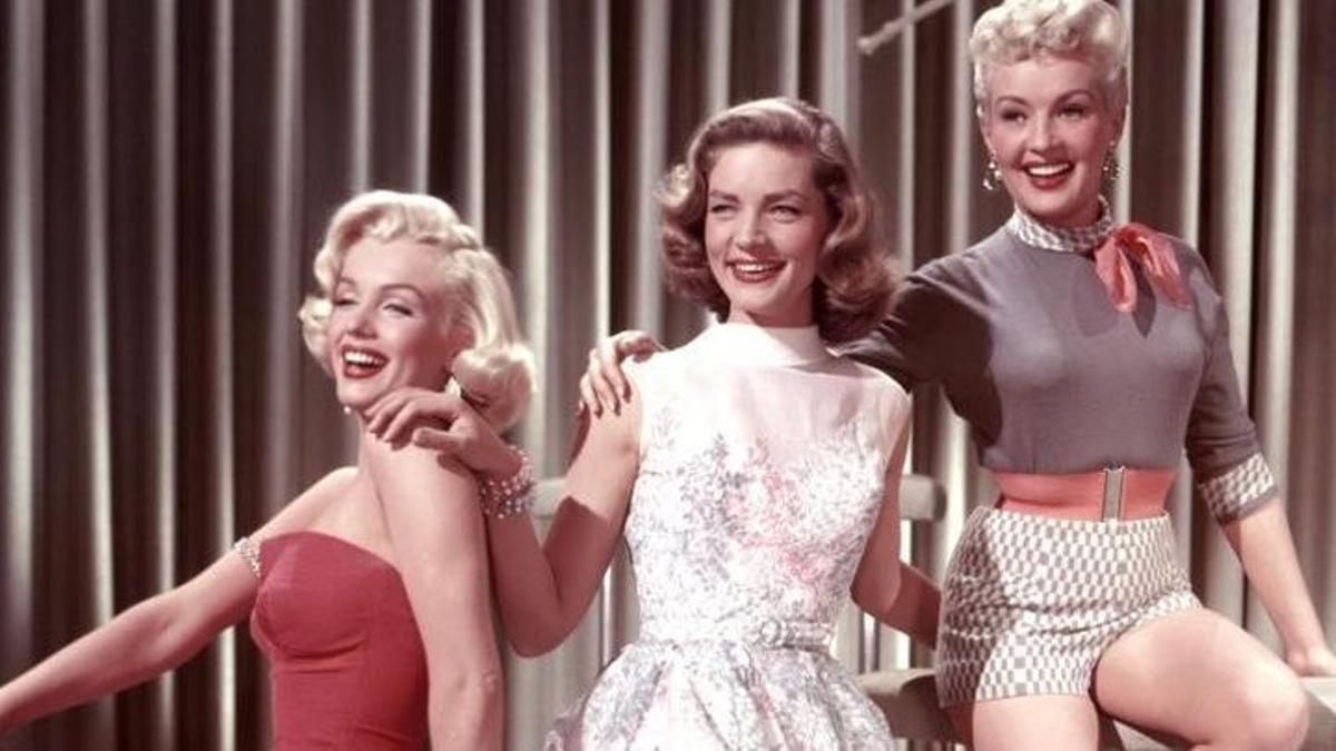 Marilyn Monroe, Lauren Bacall y Betty Grable en 'Cómo casarse con un millonario'.