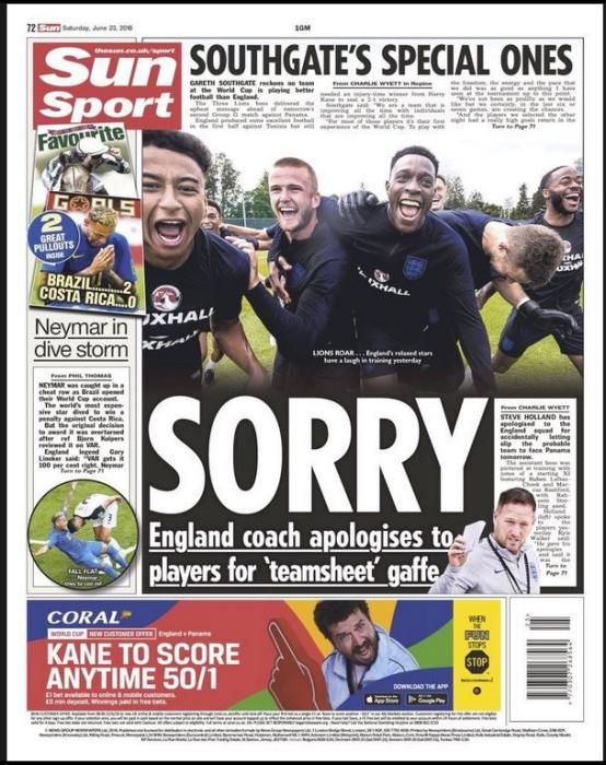 Portada SUN SPORT sábado 23 de junio de 2018