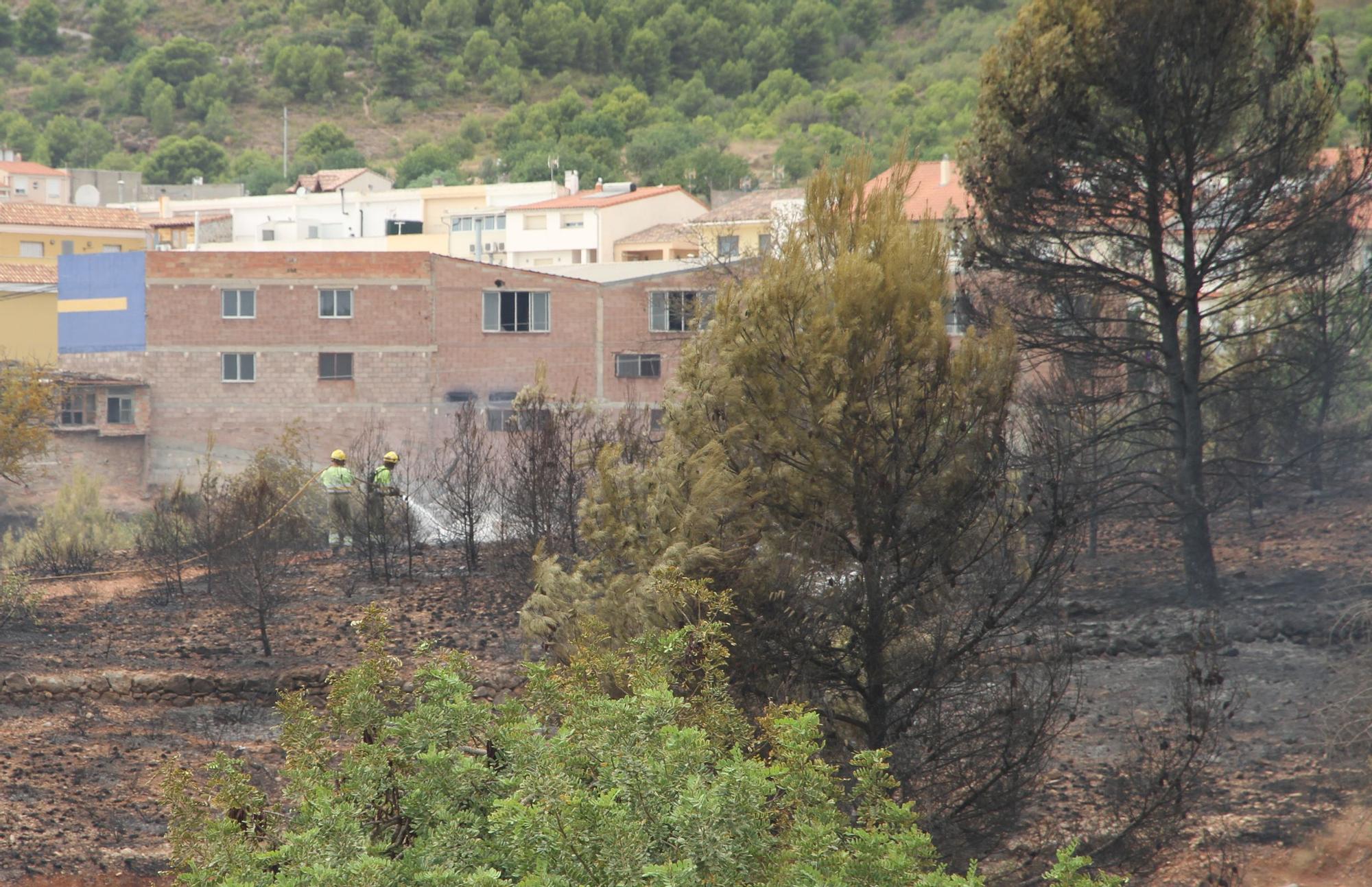 Incendio en el barranc de l'Horteta de la Vall