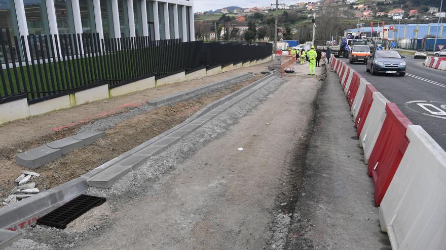 Obras de ampliación del acceso al polígono de Sabón