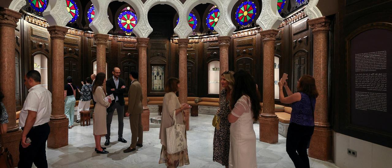 People tour Sursock Museum in Beirut
