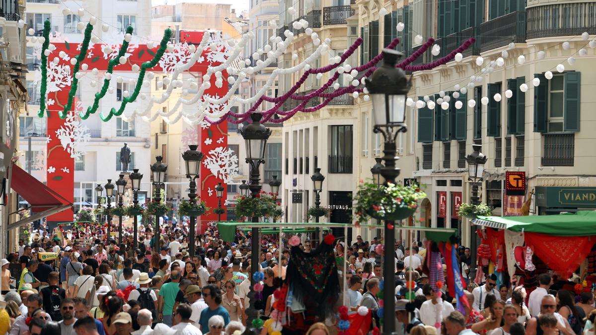 Calle Larios durante la Feria de Málaga