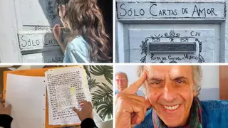Isabel muestra el buzón que su hermano Ángel abrió para recibir sólo cartas de amor
