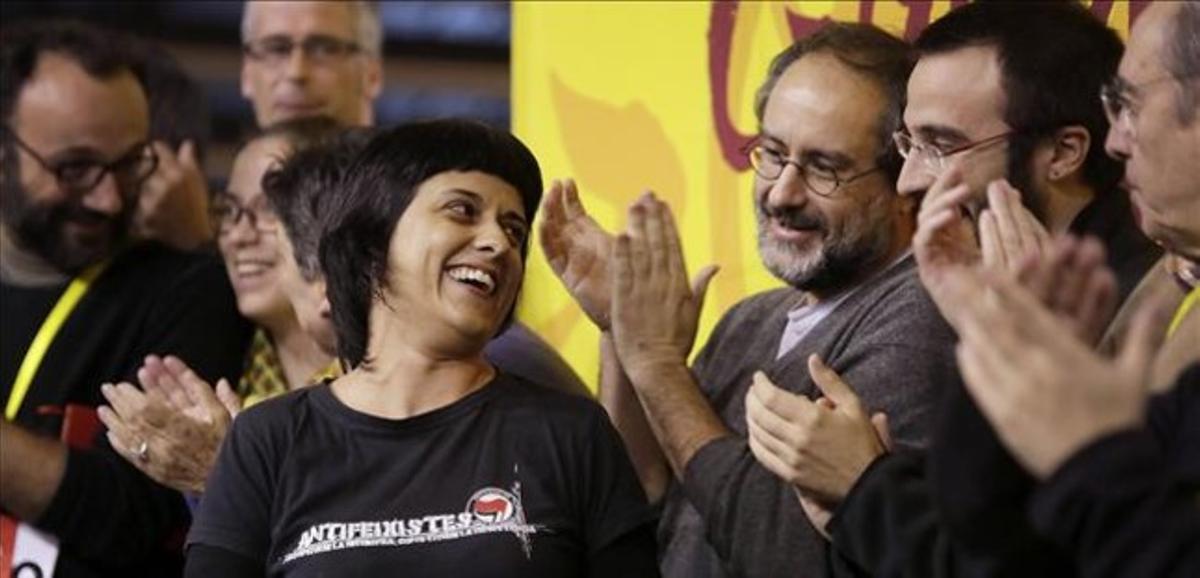  Anna Gabriel, a la reunió de la CUP a Manresa.
