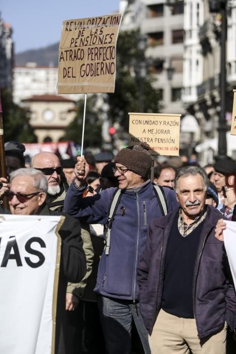 Protestas de los pensionistas en Oviedo.