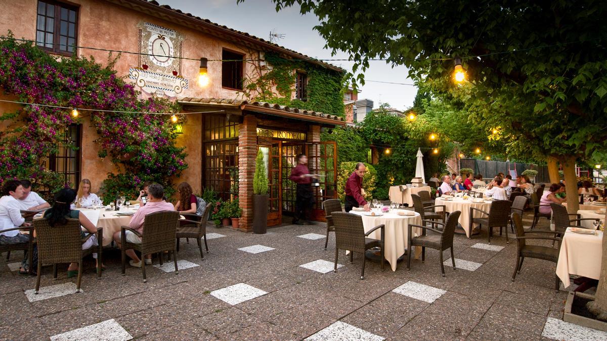 L&#039;emblemàtica terrassa del Mas Romeu.