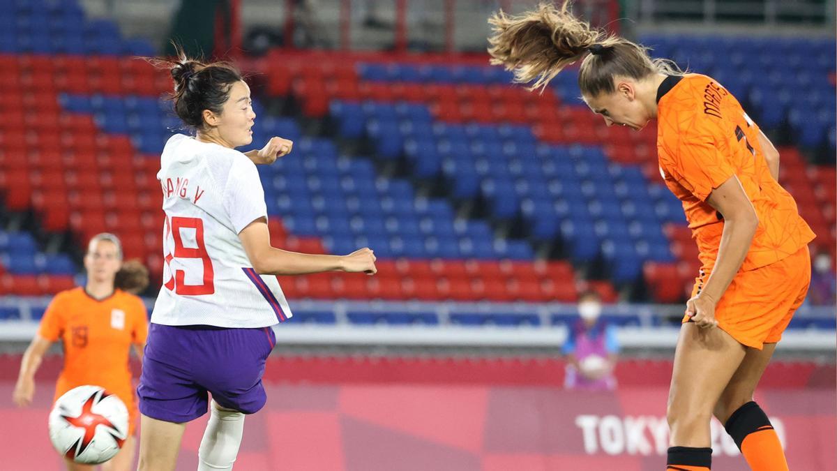 Lieke Martens en el Países Bajos - China de los Juegos Olímpicos