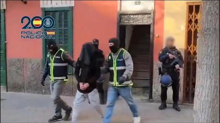 Anti-Terror-Razzia auf Mallorca: Hier nimmt die Nationalpolizei einen mutmaßlichen Dschihadisten in Palma fest