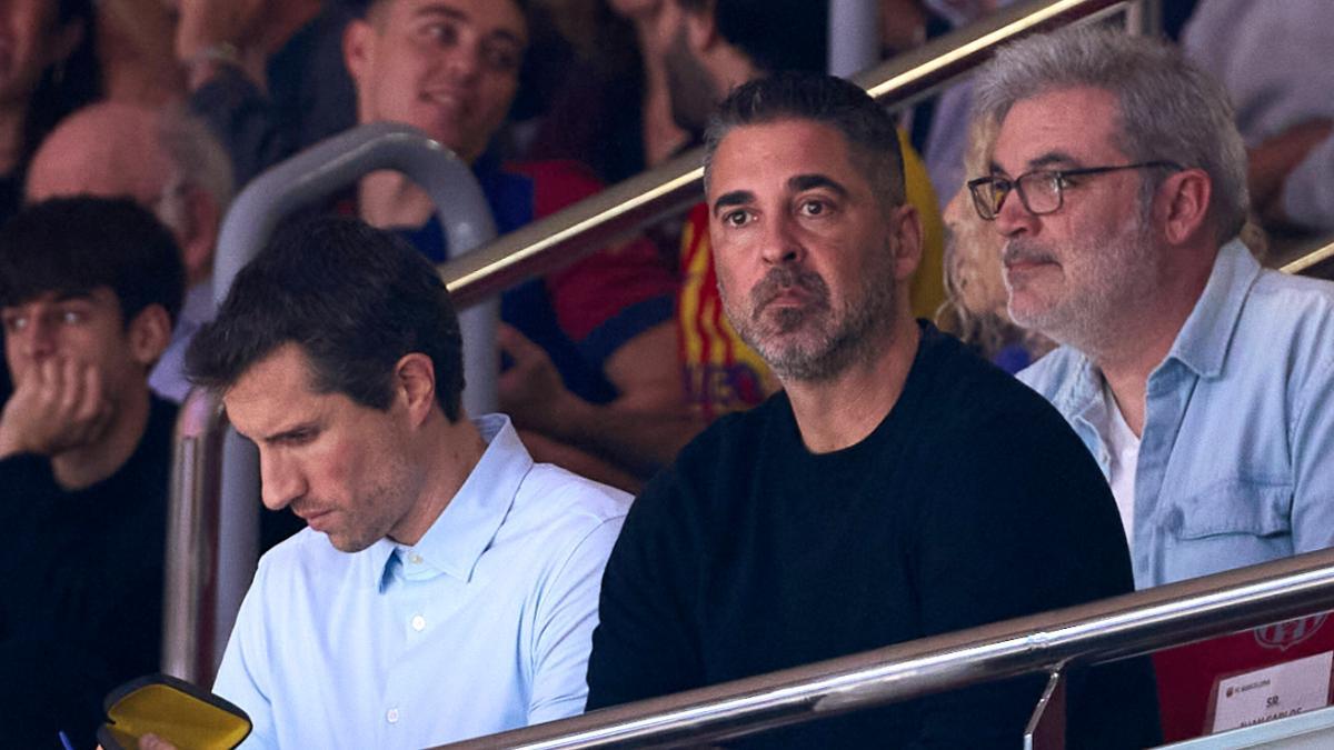 Juan Carlos Navarro, en el palco con Mario Bruno Fernández