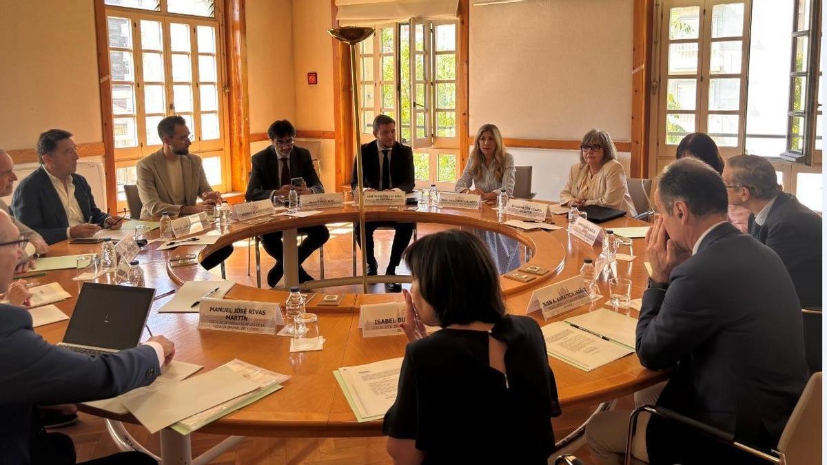 Reunión de la comisión mixta de coordinación entre el Gobierno de Aragón  y el Ministerio Fiscal, el pasado mes.