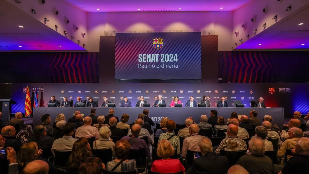 Imagen general del Senado celebrado en el Auditori 1899 del Spotify Camp Nou