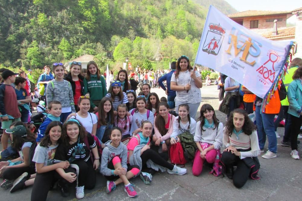 Encuentro de escolares en Covadonga