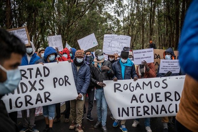 Manifestación en Tenerife contra las políticas migratorias