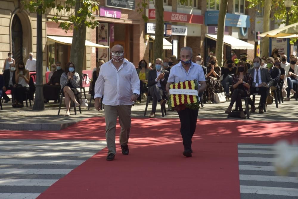 L'acte de la Diada 2020 a Manresa, en fotos