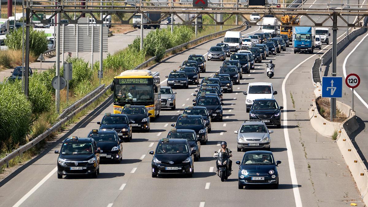 Huelga de taxistas en Barcelona