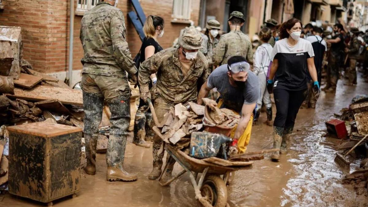 La imagen fue tomada el 7 de noviembre en Paiporta, una semana después de las inundaciones