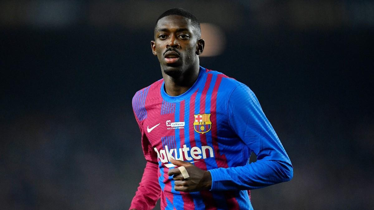 Ousmane Dembélé en un encuentro de LaLiga con el FC Barcelona