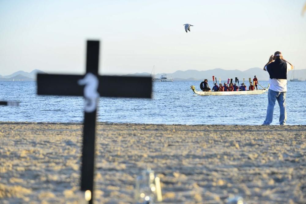 Tercer día consecutivo de protestas por el Mar Menor: Playa Villananitos