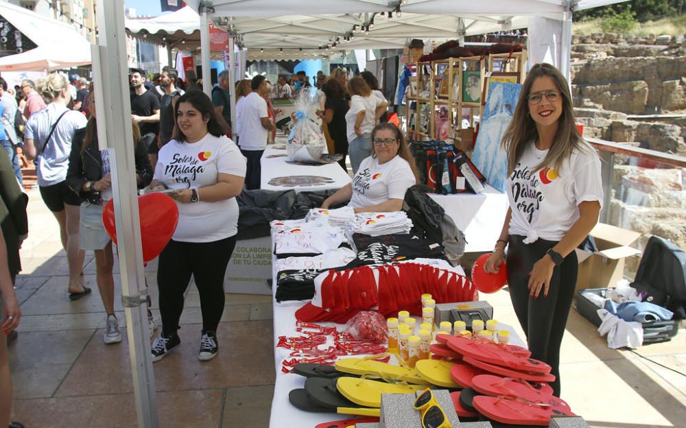 El Festival solidario Soles de Málaga contó con la presencia en la calle Alcazabilla de algunos personajes de Star Wars y de superhéroes de Marvel.