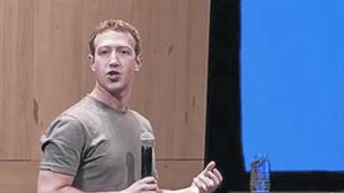 Mark Zuckerberg, ayer en el Liceu.