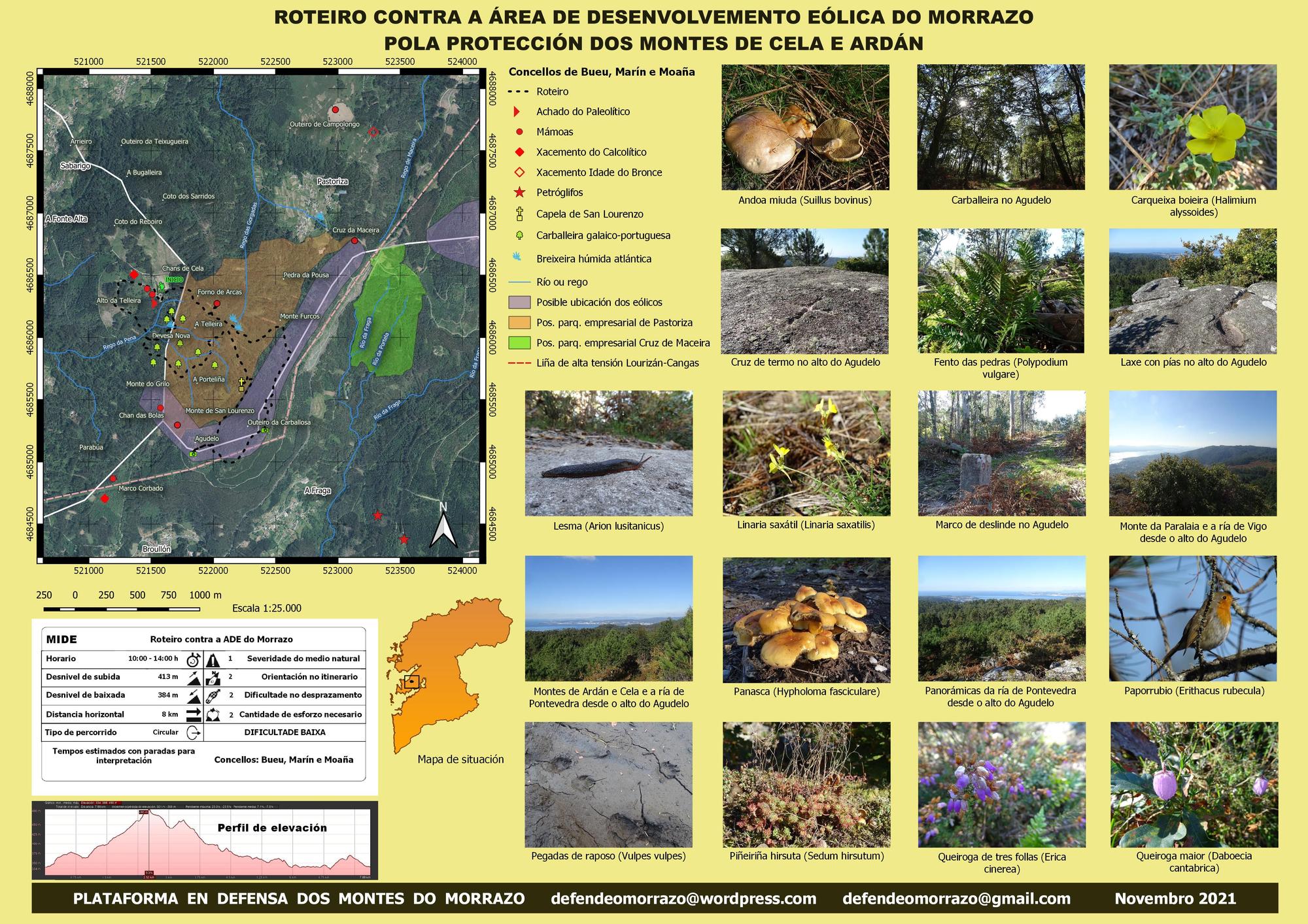 Infogfrafía con la información de la ruta prevista para este sábado, ahora anulada.