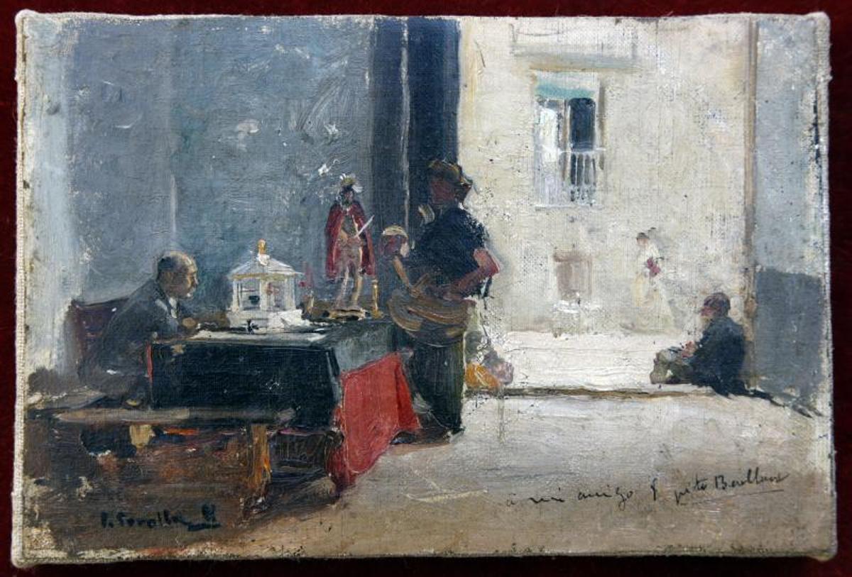 "El santero de la cofradía", la diminuta tabla de Sorolla que fue robada del Museo Benlliure en 2010.