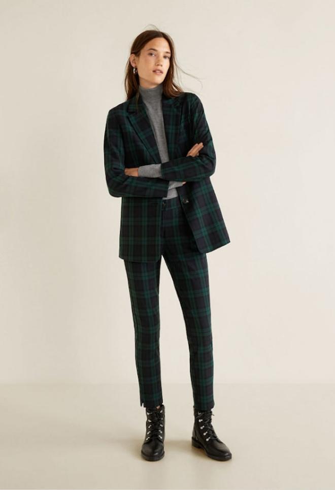 Pantalones de cuadros de Mango