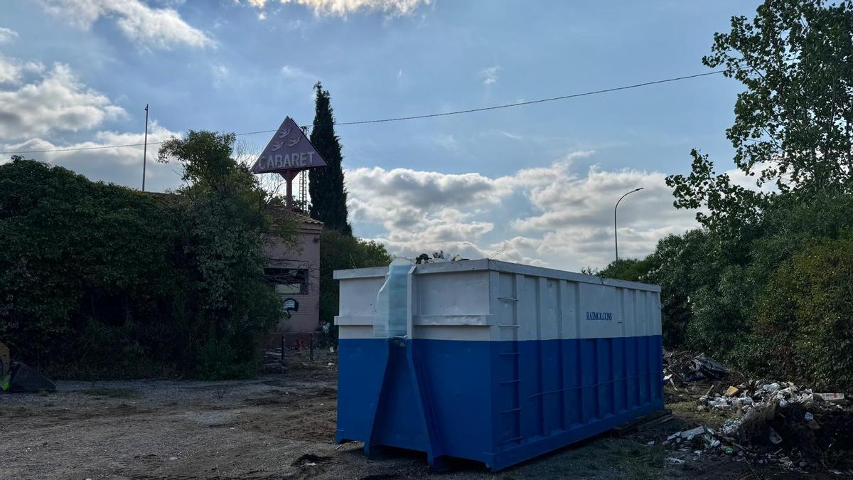 L’entorn de l’antic prostíbul Las Palomas, amb menys residus, avui