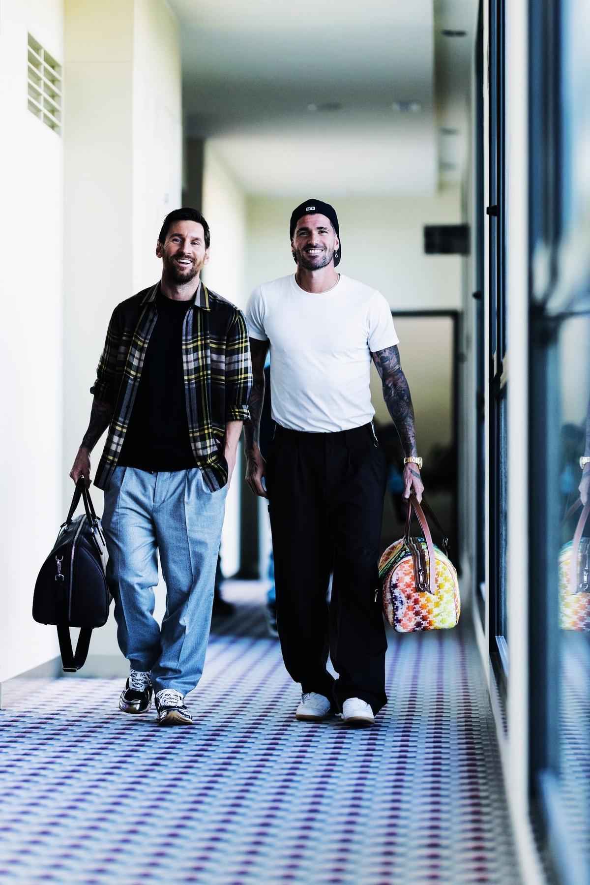 Leo Messi y Rodrigo de Paul, juntos en la concentración que Argentina realiza en Algorfa.