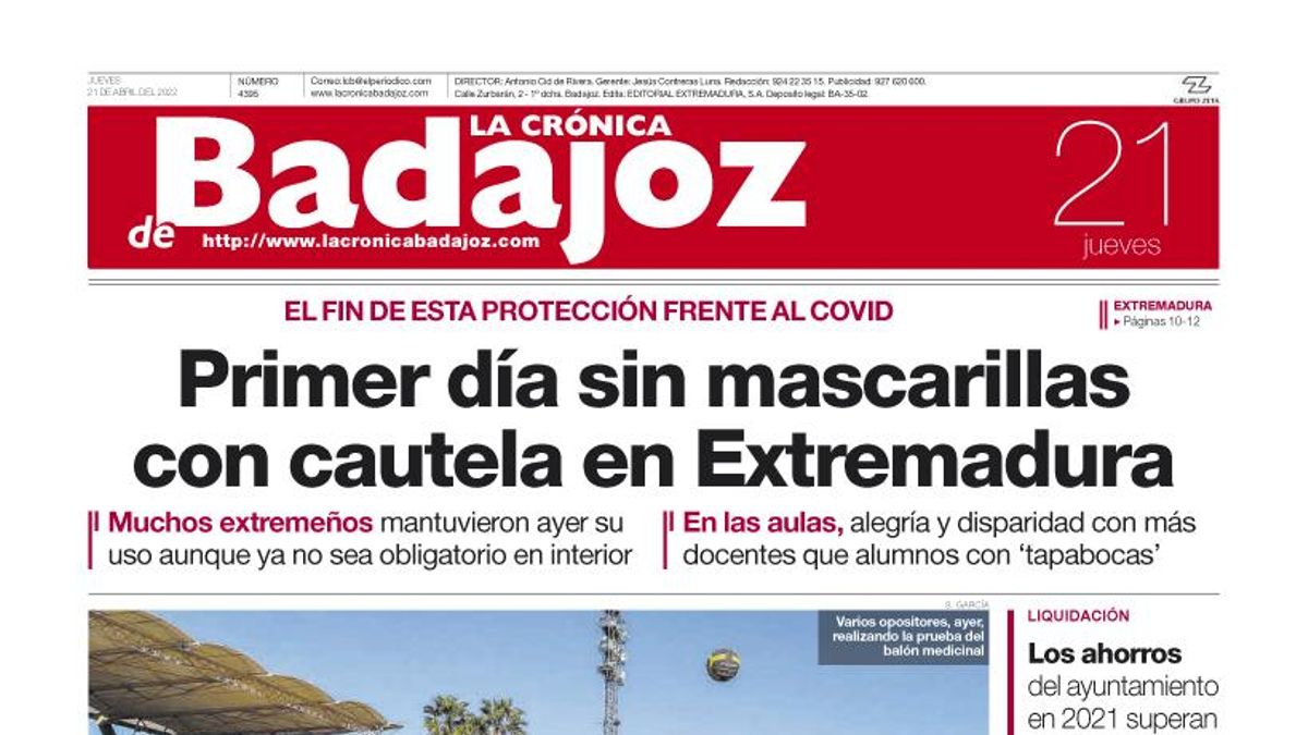 Consulta la portada correspondiente al día 21 de abril del 2022