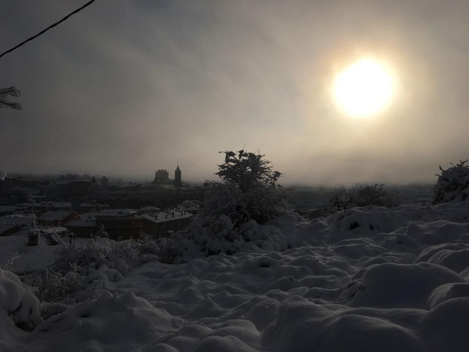 Històrica nevada a Gironella