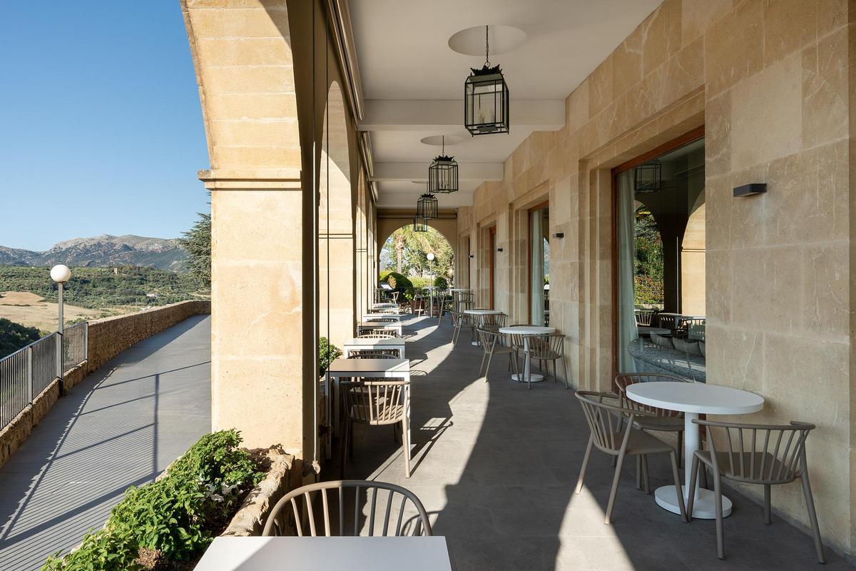 Terraza del Parador de Ronda, un enclave perfecto para relajarse