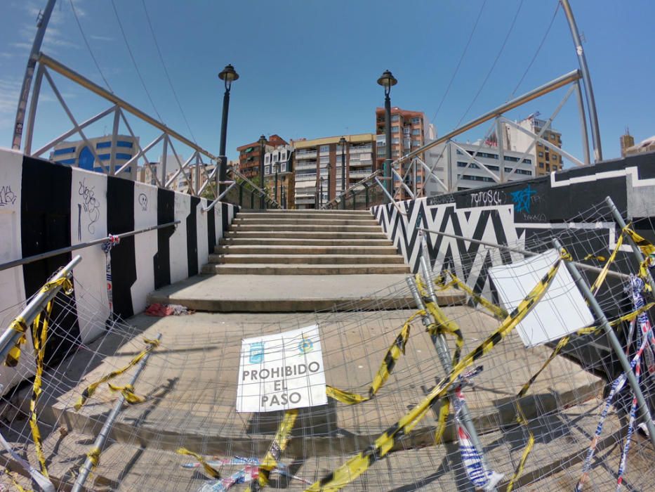 La nueva pasarela peatonal que sustituirá a la que ahora conecta El Perchel con la explanada del CAC se construirá en año y medio.