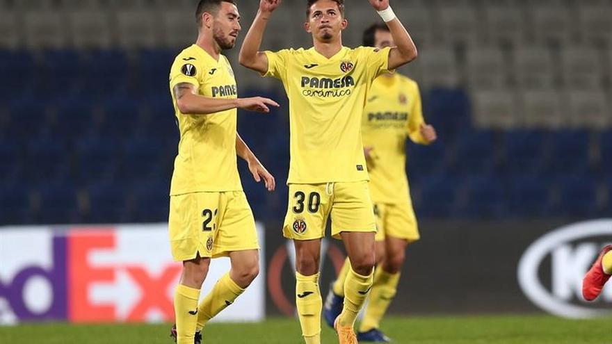 El gesto de celebración de Yeremy para brindárselo a sus abuelos.