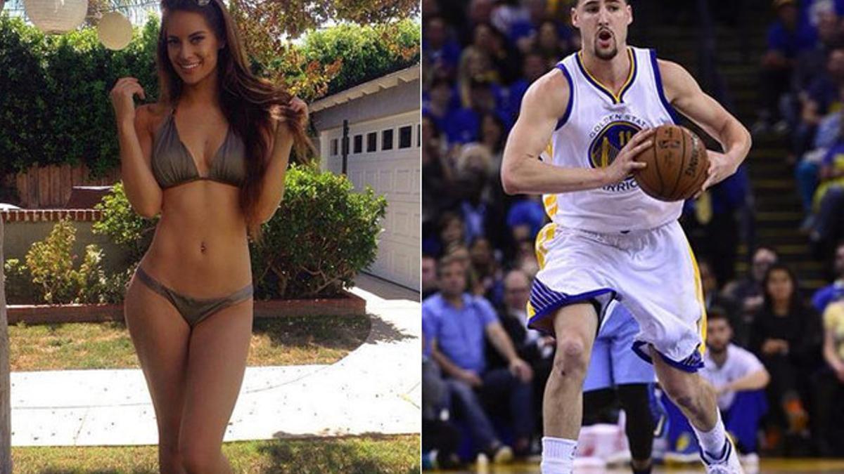 Hannah Stocking y Klay Thompson, polémica en las redes sociales