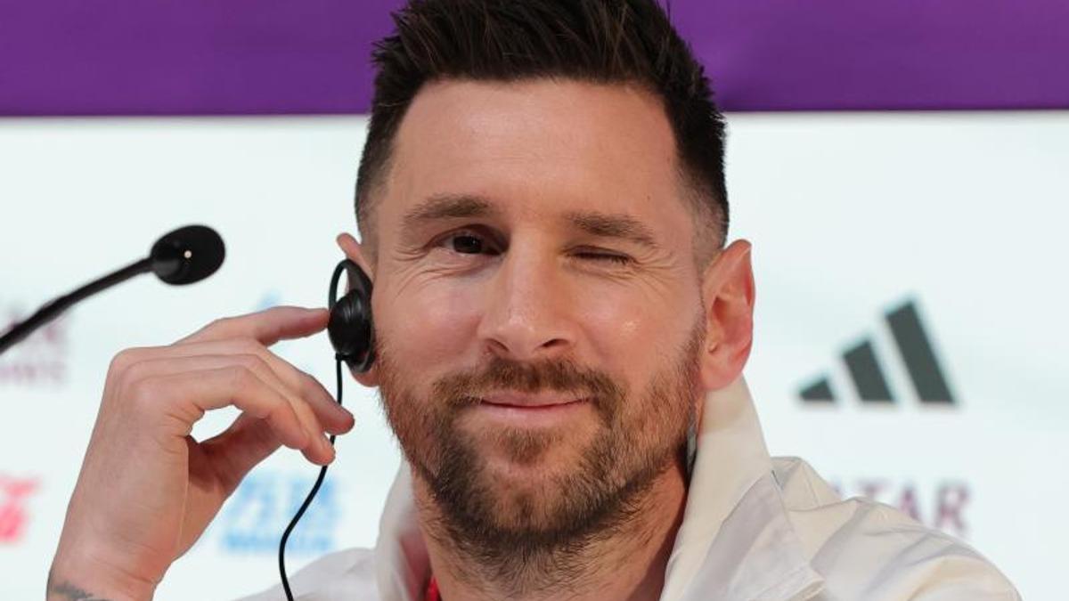 Leo Messi en rueda de prensa